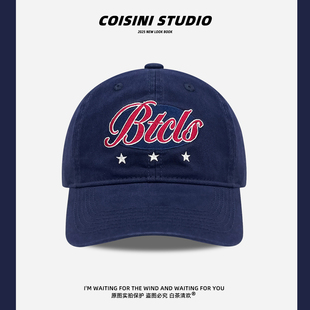 春秋情侣百搭鸭舌帽潮 字母刺绣棒球帽子男女同款 韩版 ins简约时尚
