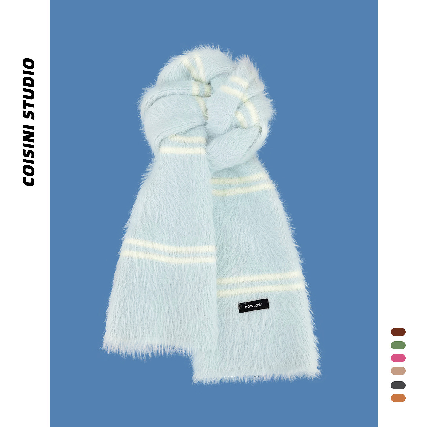 韩系软糯仿貂绒浅蓝色显白围巾女秋冬加厚保暖百搭氛围感条纹围脖,服饰配件/皮带/帽子/围巾,围巾/丝巾/披肩,淘宝优惠券,粉丝福利购,淘宝优惠卷