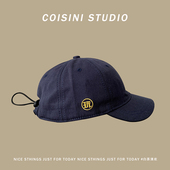 日系原创短檐鸭舌帽女夏季 帽子男休闲百搭 街头嘻哈棒球帽软顶工装