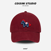 2026新款 小马刺绣卡通棒球帽男女大帽檐鸭舌帽春夏遮阳防晒显脸小