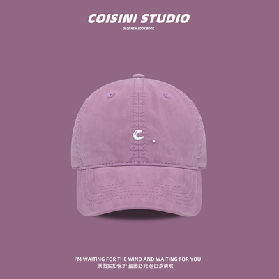 韩版C字母刺绣软顶棒球帽女休闲