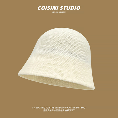 2025新款韩版纯色针织渔夫帽子