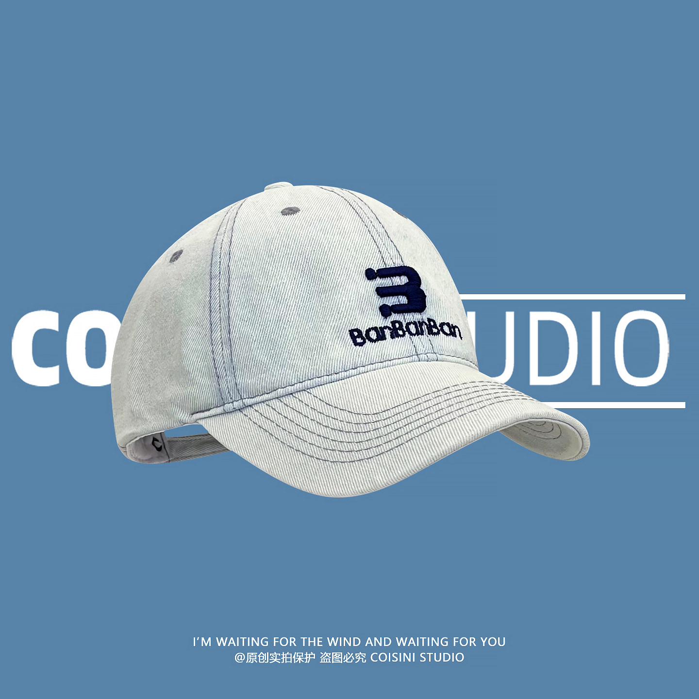 韩系ins刺绣字母水洗牛仔棒球帽子女春夏秋百搭遮阳显脸小鸭舌帽,服饰配件/皮带/帽子/围巾,帽子,淘宝优惠券,粉丝福利购,淘宝优惠卷