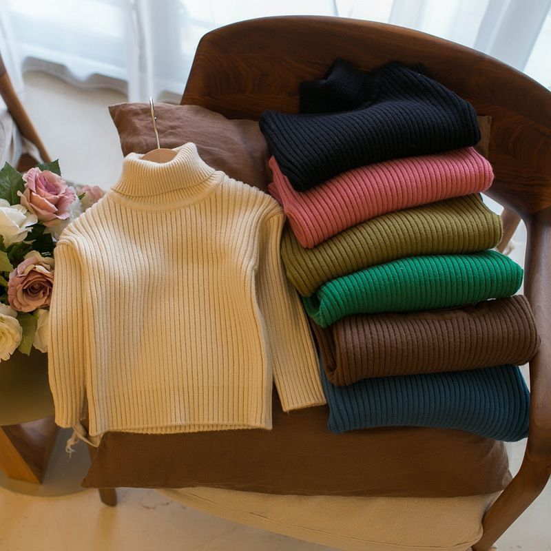 男女童针织打底衫2025秋冬装