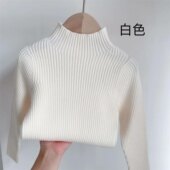女童毛衣儿童打底衫 宝宝纯色半高领百搭男孩针织上衣 2026秋冬新款