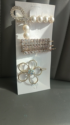 发夹组合套装合金轻奢发夹边夹刘海夹夹头发亮闪带钻发饰