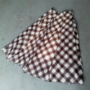 纯原正MD 2025新款夏女式美拉德格纹半身裙子 伞裙女装夏 通勤