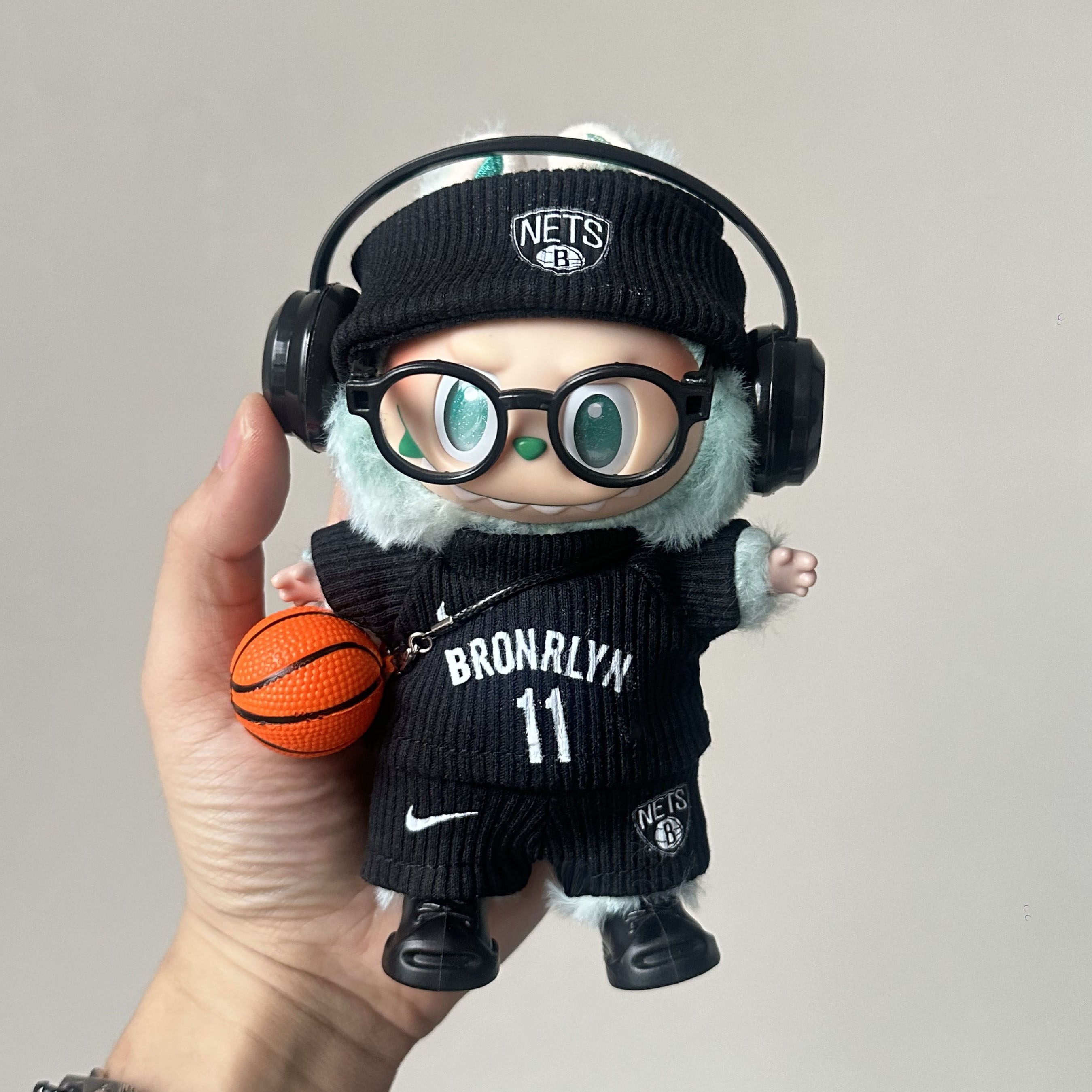 NBA篮网队球衣娃衣一二三代娃棉花娃娃/毛绒玩具娃