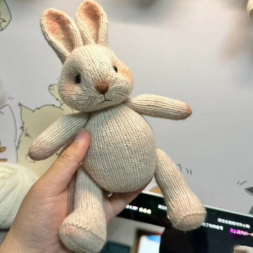 手工diy自制棒针兔子玩偶材料包