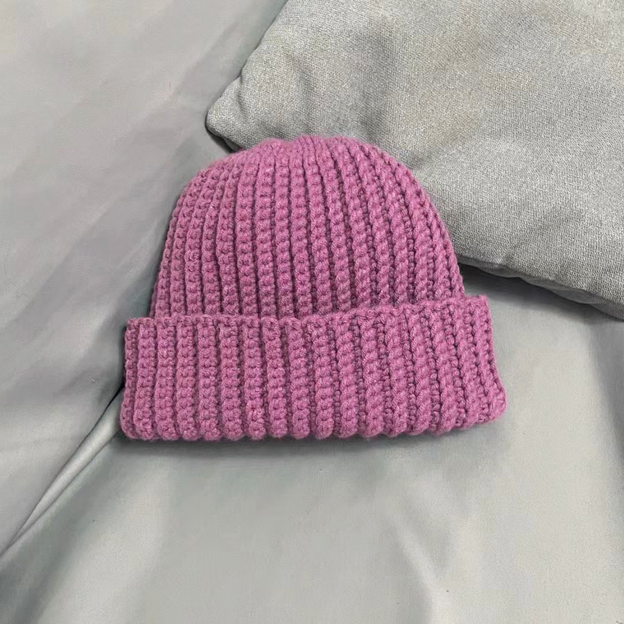 灰紫条纹帽子手工diy编织钩针毛线帽子材料包同款自织送情侣礼物