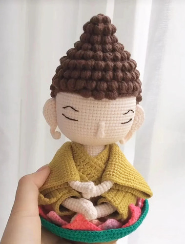 佛陀摆件手工diy编织钩针玩偶