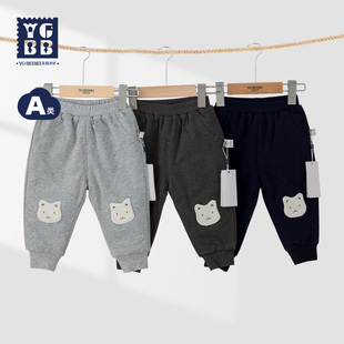 保暖裤 英格贝贝婴儿棉裤 男童束脚长裤 秋冬儿童加棉加厚卫裤 休闲裤