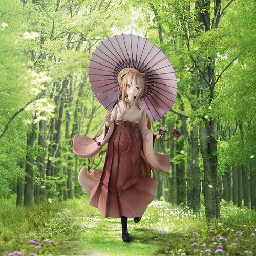 樱乐会 现货 Bellfine狼与香辛料赫萝和服 手办 二次元美少女摆件