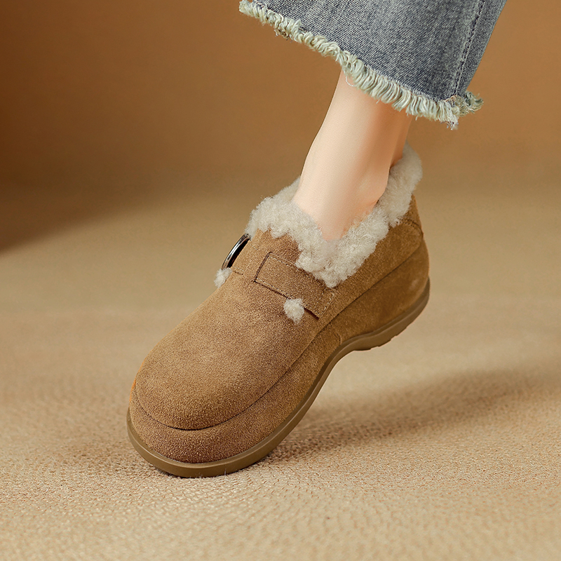 休闲厚底保暖舒适百搭单鞋