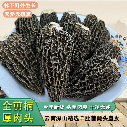 云南高山羊肚菌干货正宗非特级羊肚菌旗舰店非野生菌蘑菇煲汤食材