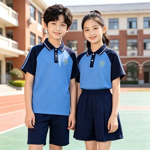 中小学生校服惠东县统一夏季款短袖短裤男女同款运动套装透气舒适