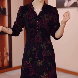 木兰棉旗袍改良新中式连衣裙2026年新款优雅气质显瘦优雅裙子