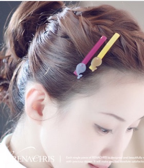 182 现货！韩国进口头饰Angelrena 小鲸鱼发夹一字夹刘海夹