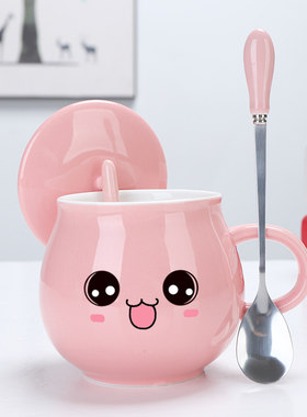 陶瓷马克杯带盖定制logo