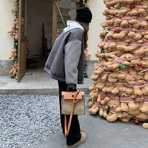 美式学院风羽绒棒球服女2025冬季新款加厚白鸭绒内胆显瘦夹克外套图片