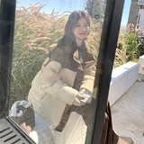 韩版高级感撞色拼接羽绒服女2025年冬季新款显瘦加厚90白鸭绒外套，女装羽绒服，2C170