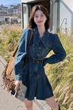 新款牛仔百褶裙2C170-3015-P145-K218，女装连衣裙，2C170