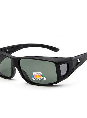 偏光方形运动男女近视套镜太阳镜