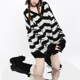 猫愿原创 条纹毛衣仿貂慵懒软糯高克重绑带垂感秋冬女 魔力涌动