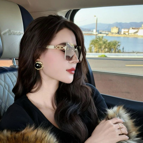 开车防晒墨镜女大框显脸小高级感偏光防紫外线太阳镜户外拍照海边