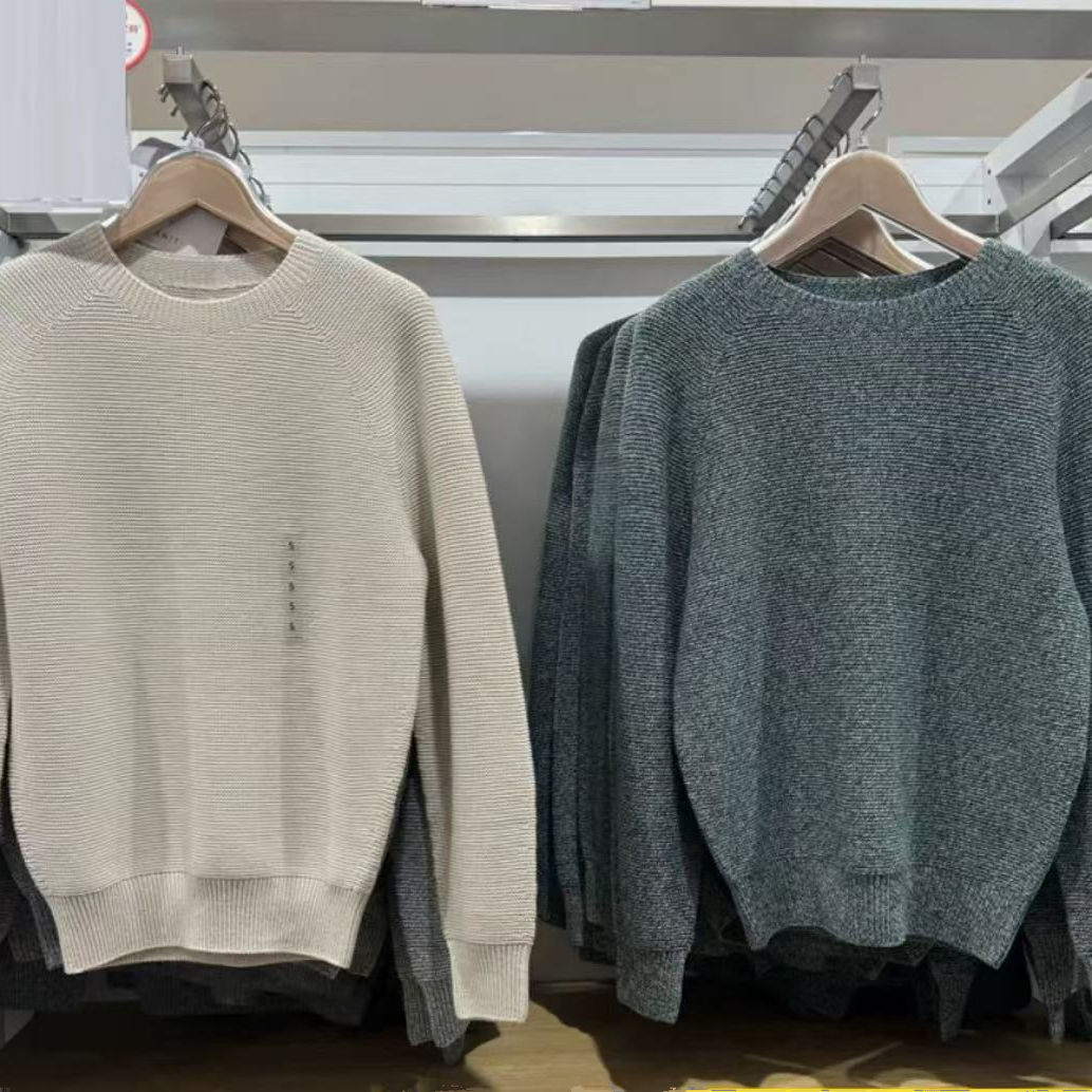 日单男装女装3D圆领针织衫休闲长袖宽松套头毛衣毛衫打底衫475296