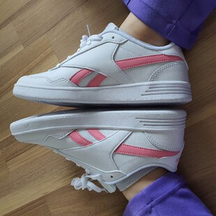 Reebok锐步女款牛皮白粉休闲运动牛皮小板鞋运动鞋DV5126缓震鞋垫