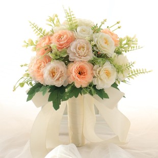 手捧花新娘结婚韩式婚礼花球婚纱照捧花假花伴娘拍照道具花束仿真