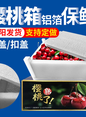 大樱桃托车厘子泡沫保温箱珍珠棉铝箔水果快递箱冷藏箱快递包装盒