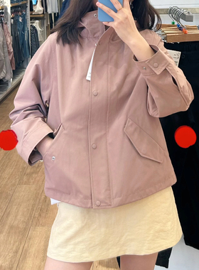 短外套秋季女装休闲连帽外套/时尚A字夹克耐久防水冲锋衣Y469774