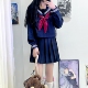 青月社基础款 绀三本水手服日系原创JK制服学院风藏青色中间服校服