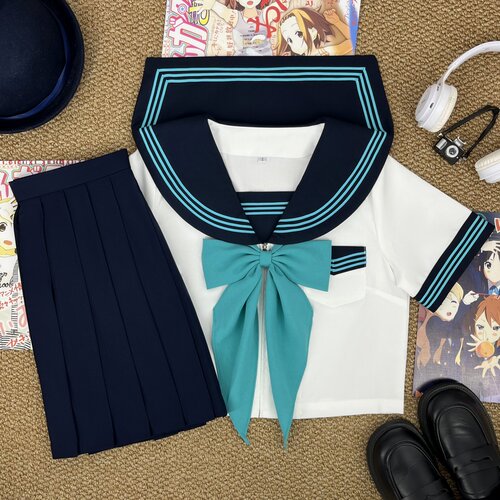 青澜日系原创满襟水手服套装