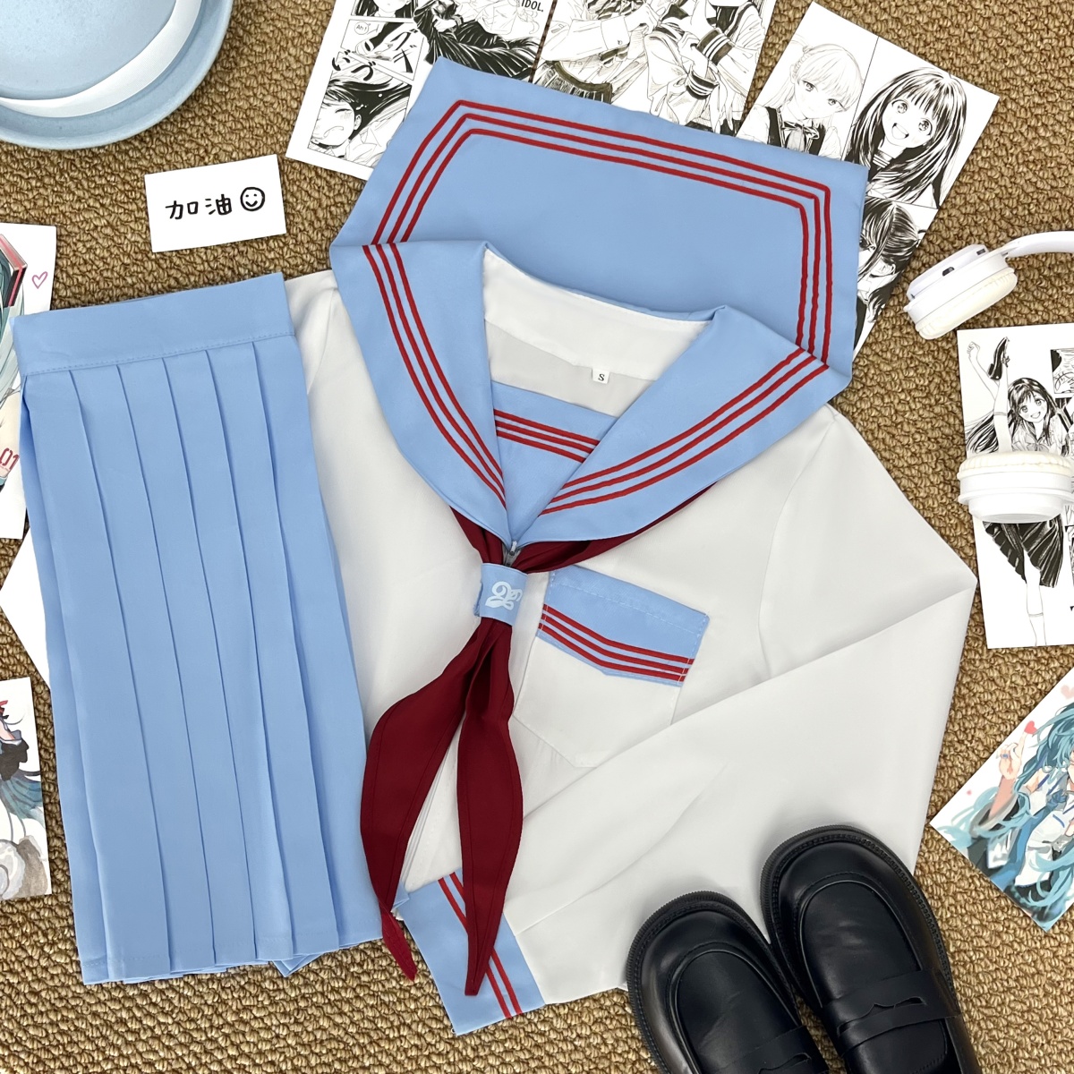 青月社原创JK制服夏风信水手服