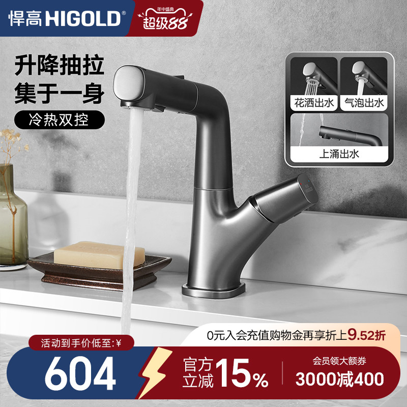 悍高卫浴面盆龙头铜主体图片
