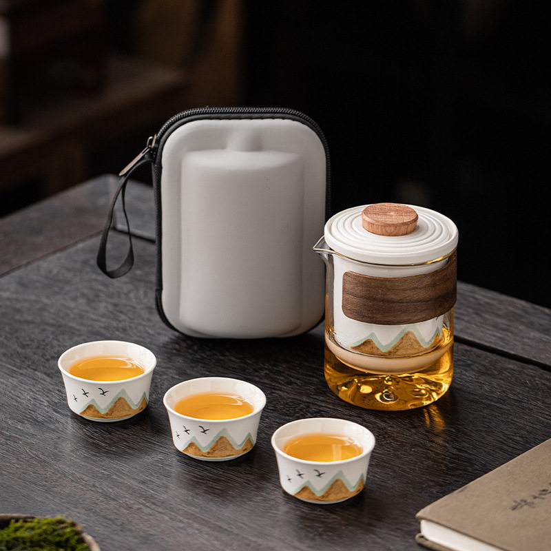 万里江山防烫便携茶具