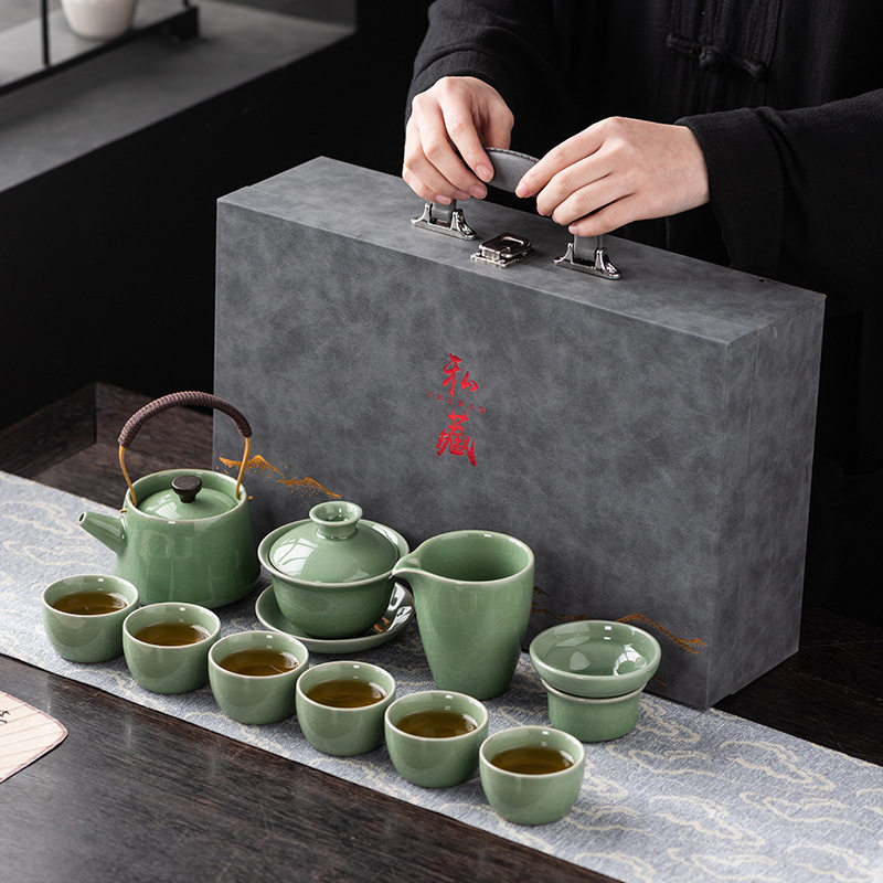哥窑茶具高档礼盒2400