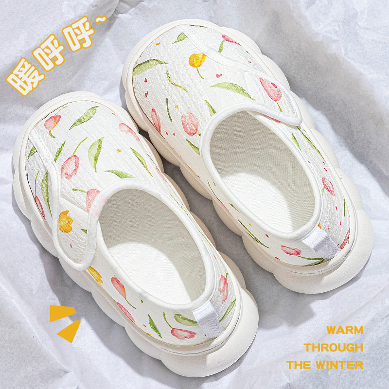 月子鞋薄款包跟防滑棉拖