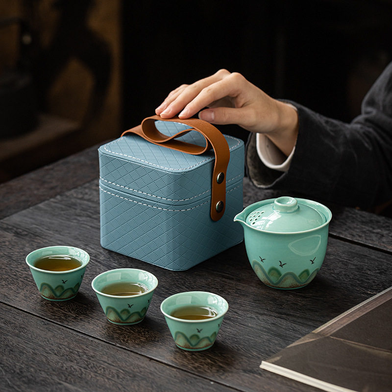 便携旅行茶具快客杯套装