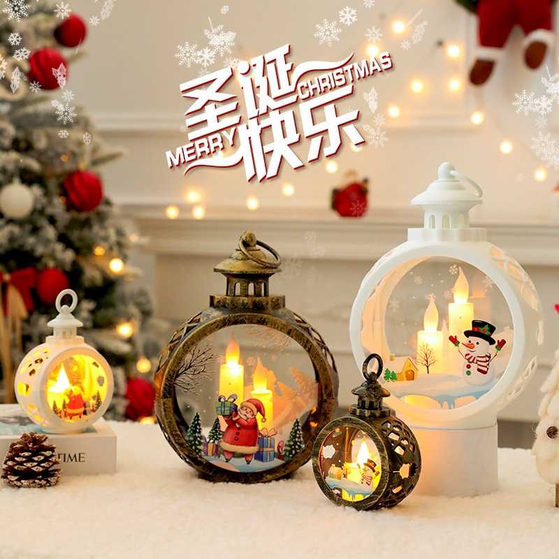儿童圣诞小夜灯水晶球摆件