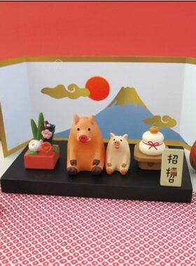 贺岁正月达摩三毛猫猪年吉祥物