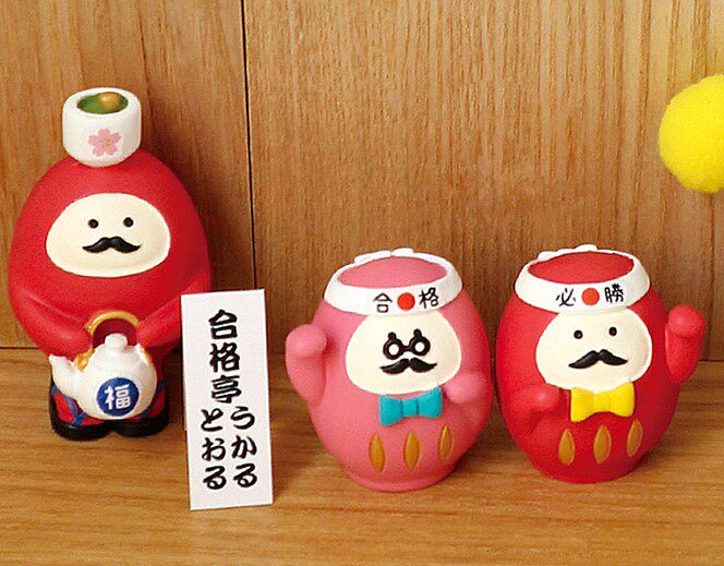 合格必胜加油达摩应援团考试顺利祝福福茶好运装饰桌面摆件