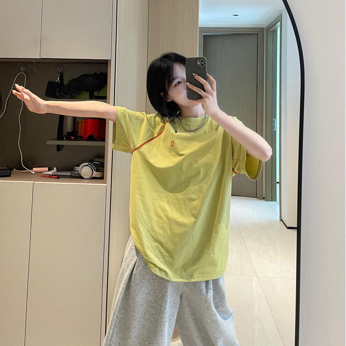 黄色防晒衣短袖男春夏新季薄款冰丝速干t恤情侣高级感运动骑行服