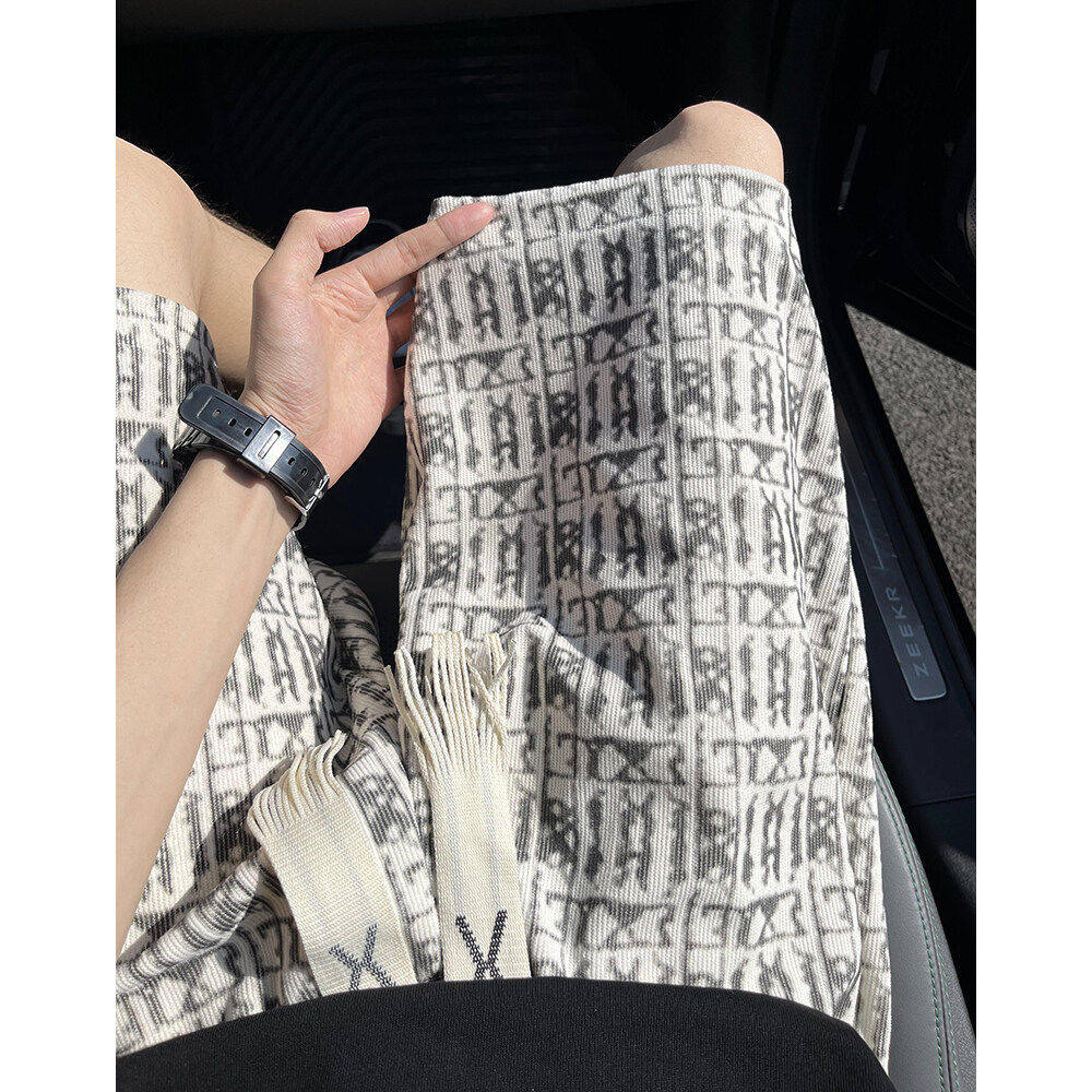 美式扎染格子短裤男款春夏季运动跑步健身卫裤透气高级感五分裤子