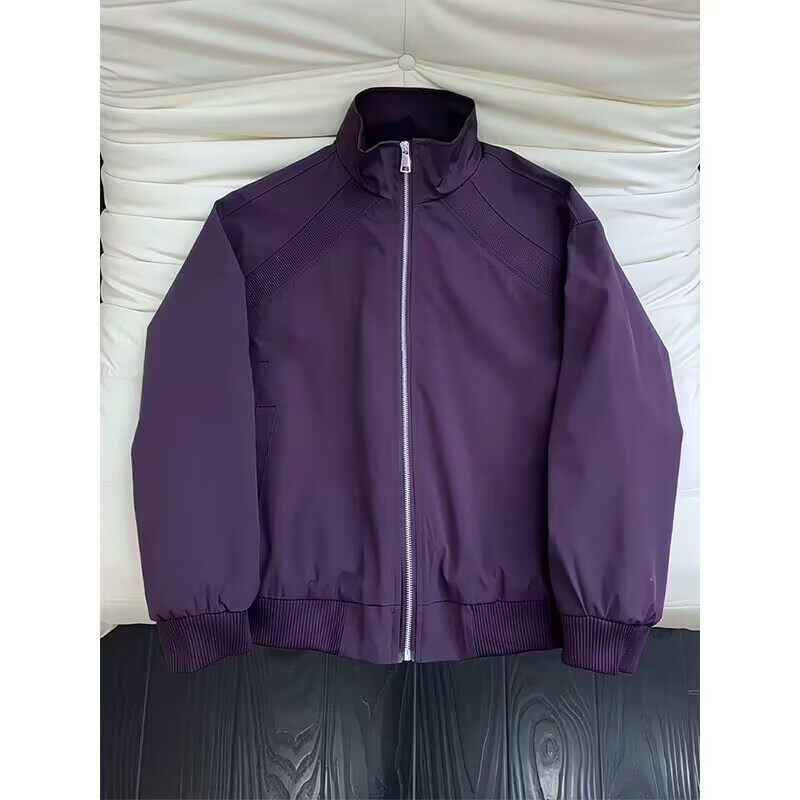 cleanfit美式立领飞行夹克男款春季设计感结构拼接棒球服正肩外套