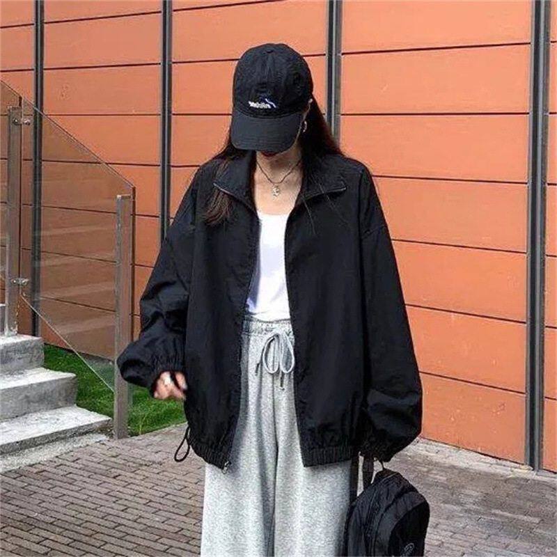 服薄款炸街百搭早春女新款ins棒球外套bf情侣原宿上衣夹克潮宽松