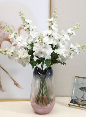 高级感逼真手感保湿大飞燕草仿真花家居客厅落地防真装饰摆件假花